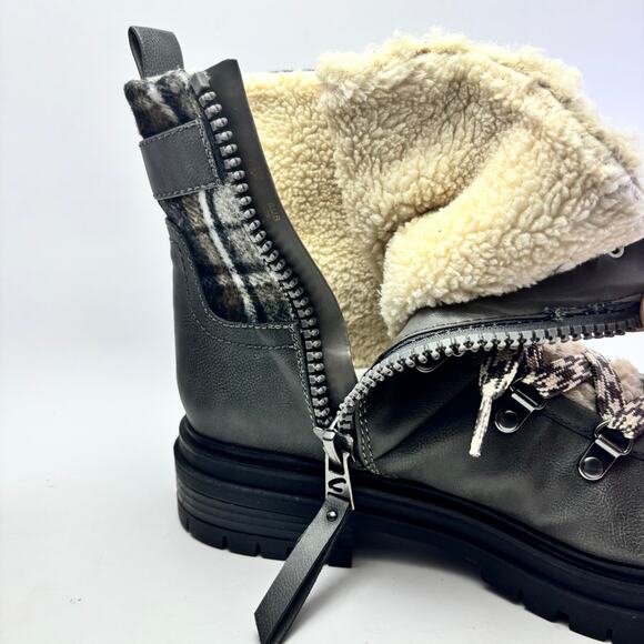 CIRCUS by SAM EDELMAN Gretchen Faux Shearling Hiker Boots Womens Size 9M - Picture 8 of 12